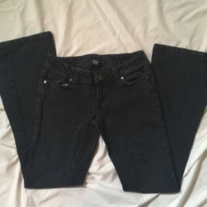 Jrs size 1S black jeans Ellemeno Flared wide leg